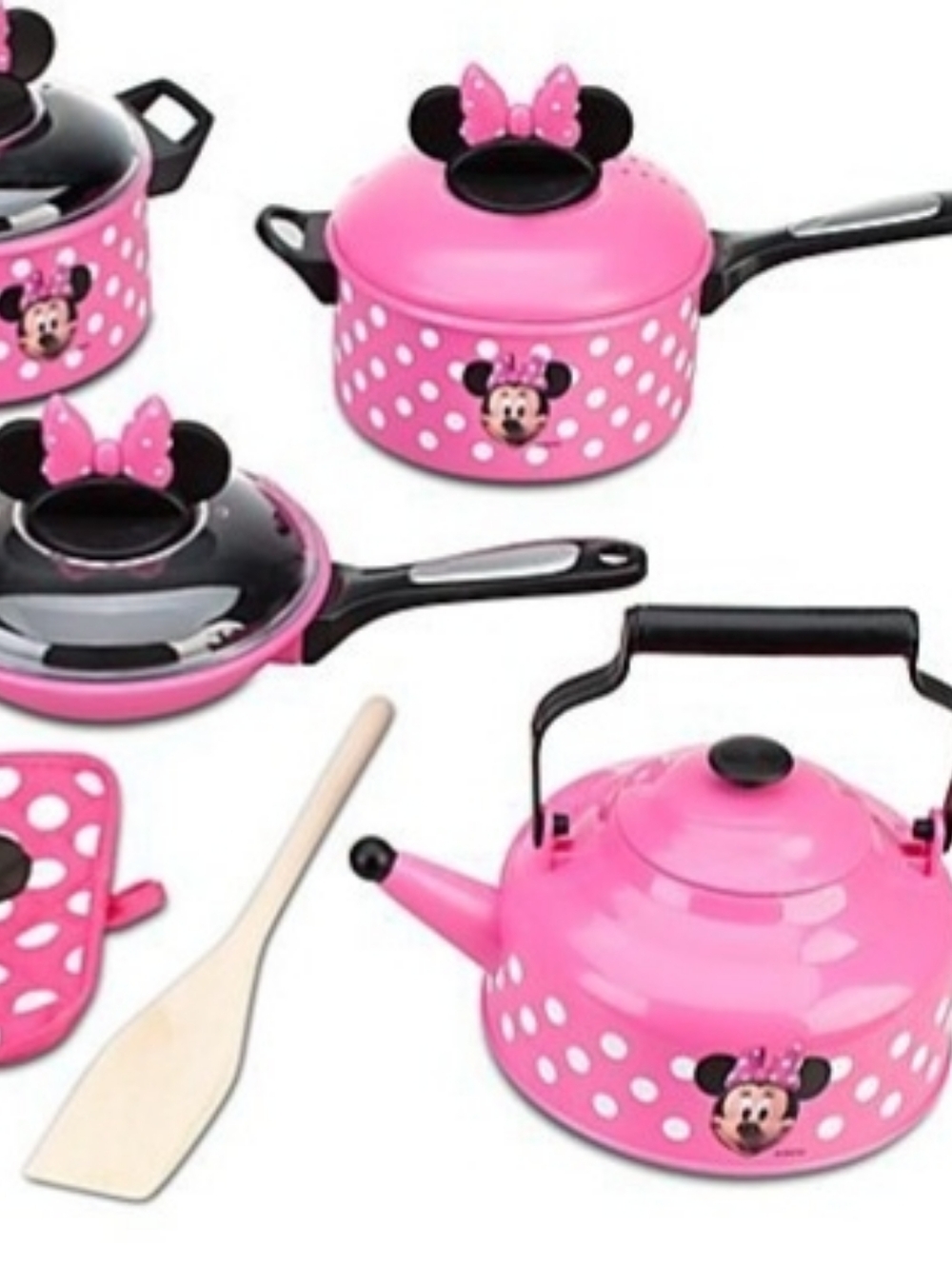 Disney Store Minnie Mouse Gourmet Pots n Pans Cooking Set Pretend Play - Picture 3 of 11